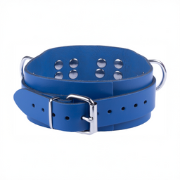 Red leather Ultra Leather Halsketting - Blauw (3662811296927)