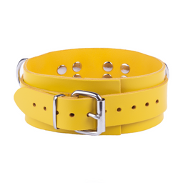 Red leather Ultra Leather Ketting - Geel (3662811296934)