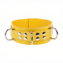 Red leather Ultra Leather Ketting - Geel (3662811296934)