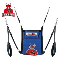 Fuck  fist Rechthoekige Stoffen Sling - Compleet Set - Blauw/Zwart (3662811888238)