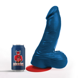 Fuck  fist Thor XL - Realistische Gebogen Dildo met Ballen - 8.3 / 21 cm - Blauw (3662811914685)