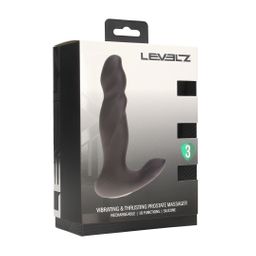 Levelz by shots Vibrerende en Duwende Siliconen Prostaatmassager - Zwart (8714273067876)