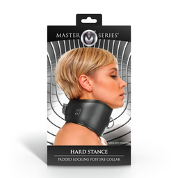 Xr brands Hard Stance - Gevoerde Vergrendelbare Houdingskraag - Zwart (848518057532)