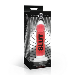 Xr brands SLUT - Siliconen Dildo - Rood (848518058416)