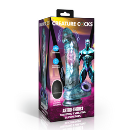 Xr brands Astro-Thrust - Duwende en Vibrerende Siliconen Dildo - Blauw/Paarse (848518058799)