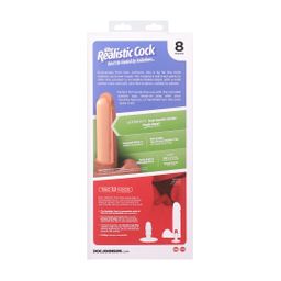 Doc johnson Realistische Cock met Ballen - Verwijderbare VacULock Zuignap - ULTRASKYN - 8 / 21 cm - Chocolade (782421014308)