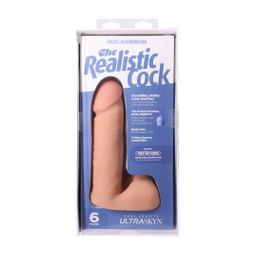 Doc johnson Realistic Cock met Ballen - Verwijderbare Vac-U-Lock Zuignap - ULTRASKYN - 6 / 16,5 cm - Vanille (782421005658)