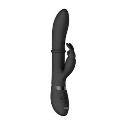 Vive by shots Halo - Ring Rabbit Vibrator - Zwart (8714273545022)