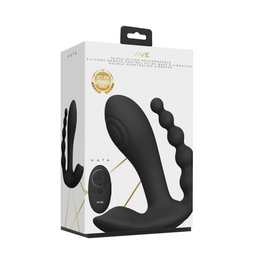 Vive by shots Kata - Pulse Wave Vibrerende Dubbele Penetratie Vibrator - Zwart (7423522538548)