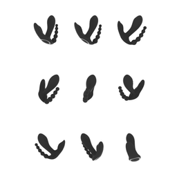 Vive by shots Kata - Pulse Wave Vibrerende Dubbele Penetratie Vibrator - Zwart (7423522538548)