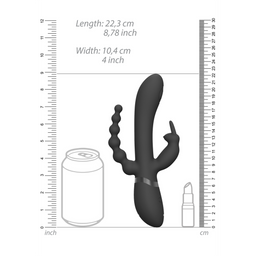 Vive by shots Rini - Pulse Wave Vibrerende Dubbele Penetratie Rabbit - Zwart (7423522539521)