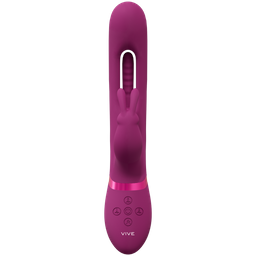 Vive by shots Mika - Triple Motor - Vibrerende Rabbit met Innovatieve G-Spot Flapper Stimulator - Roze (8714273051844)