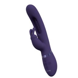 Vive by shots Mika - Triple Motor - Vibrerende Rabbit met Innovatieve G-Spot Flapper Stimulator - Paars (8714273051851)