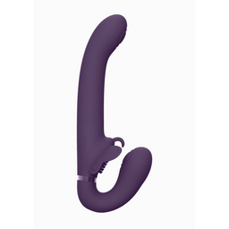 Vive by shots Satu - Pulse-Wave en Vibrerende Strapless Strapon - Paars (7423522538531)