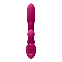 Vive by shots Kura - Duwende G-Spot Vibrator met Flapper Tong en Pulse Wave Stimulator - Roze (8714273537720)