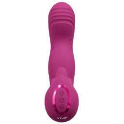 Vive by shots Yumi - Triple Motor G-Spot Vinger Beweging Vibrator en Flickering Tongue Stimulator - Roze (8714273051882)