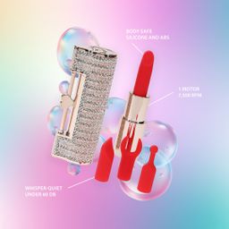 Loveline by shots Angel - Lipstick Vibrator with 4 Attachments - Pink (8714273069962)