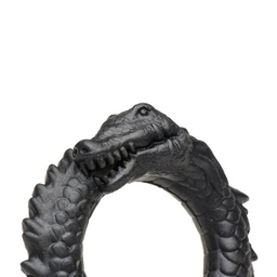 Xr brands Zwarte Caiman - Silicone Cockring - Zwart (848518053312)