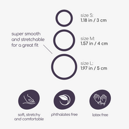 Crushious Bandoleros - Siliconen Cockring Set - Zwart (7403254150300)