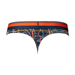 Male power Tanga - S/M - Marine Marmer (845830094825)