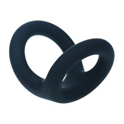 Levelz by shots Double O Silicone Cockring - M - Zwart (8714273063403)