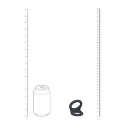 Levelz by shots Double O Silicone Cockring - M - Zwart (8714273063403)