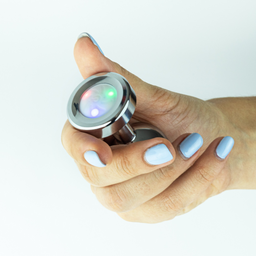 Crushious Borealis - Metalen Anale Plug met LED RGB - Medium - Zilver (7403254158535)