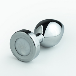 Crushious Borealis - Metalen Anale Plug met LED RGB - Medium - Zilver (7403254158535)