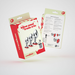 Crushious Bijou - Anal Train Trio - 3 Jewel Plugs - Rood (7403254150805)