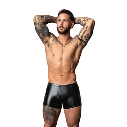 Male power Wetlook Pouch Short - XL - Zwart (845830095075)