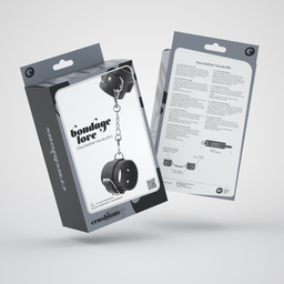 Crushious Bondage Love - Leren Handboeien - Zwart (799632355038)