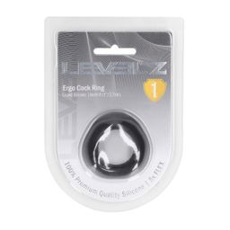 Levelz by shots Ergo Liquid Silicone Cockring - Zwart (8714273062147)