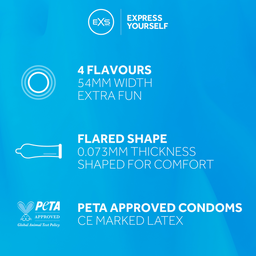 EXS Gemengde Smaken - Condoms - 144 Stuks (5027701000554)