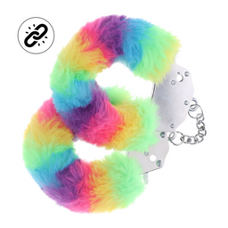 Ouch! by shots Zware Fluffy Handboeien - Multicolor 1 (8714273042989)