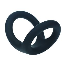 Levelz by shots Double O Siliconen Cockring - L - Zwart (8714273063427)