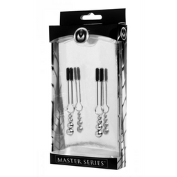 Xr brands Decoratieve Tepelklemset met Drievoudige Kralen (848518014221)