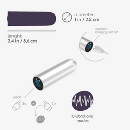 Crushious Quackers - USB Oplaadbare Vibrerende Bullet - Wit (7403254156531)