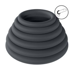 Levelz by shots Classic Silicone Cockring Set van 6 - Zwart (8714273061935)