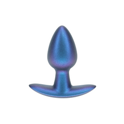 Ouch! by shots Zachte Siliconen Anale Plug - Klein - 2,6 / 6,5 cm - Metallic Blauw (8714273056825)