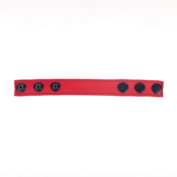 Red leather Cocky - Verstelbare Leren Cockring - Rood (3662811297139)