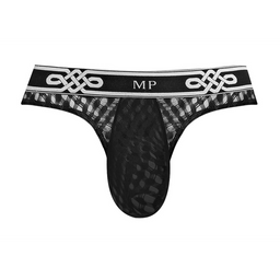 Male power Lo Rise Thong - L/XL - Zwart (845830071499)