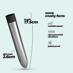 Crushious Classic Vibe - Classic Vibrator - Zilver (799632355458)