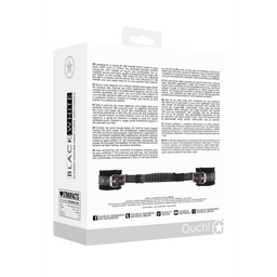 Ouch! by shots Geverbonden Lederen Handboeien met Handvat (7423522574522)