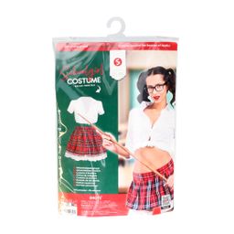 S-line by shots Schoolgirl Kostuum - S/M - Wit (8714273038982)