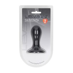 Levelz by shots Enkele Rammelaar Vloeibare Siliconen Anale Plug - S - Zwart (8714273065063)