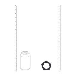 Levelz by shots Kralen Silikon Cockring - S - 30mm - Zwart (8714273062475)