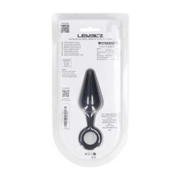 Levelz by shots Siliconen Anale Plug met Lus - M - Zwart (8714273064868)