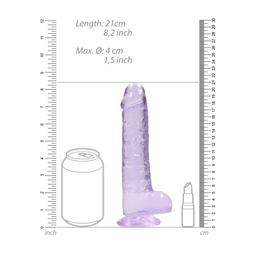 Realrock by shots Realistische Dildo met Ballen - 8 / 21 cm (8714273543202)