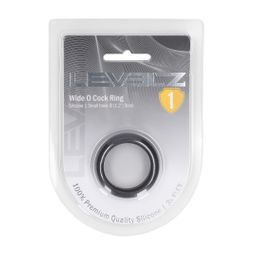 Levelz by shots Wide O Silicone Cockring - S - 30mm - Zwart (8714273061959)