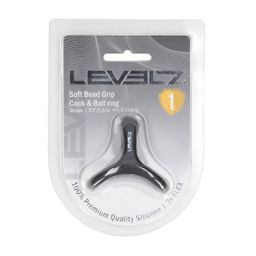 Levelz by shots Zachte Kraal Grip Siliconen Penis- en Ballenring - Zwart (8714273063526)